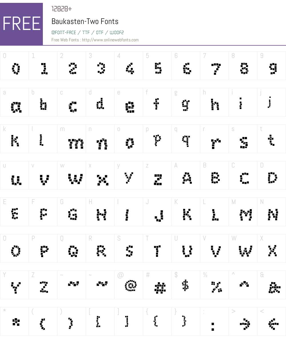 Baukasten Font Screenshots