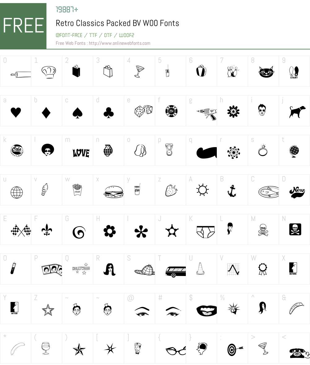 Retro Classics Packed BV Font Screenshots