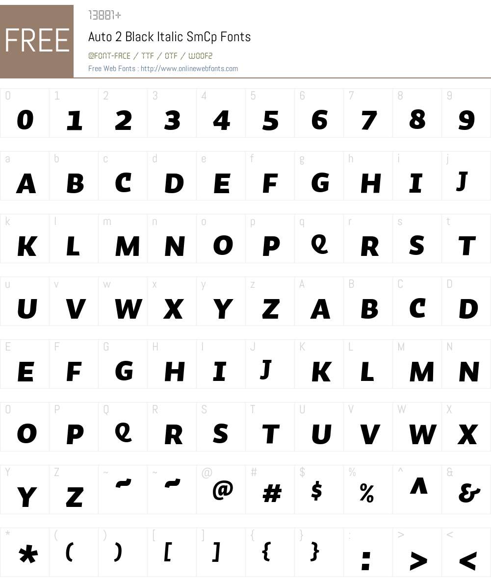 Auto 2 Font Screenshots