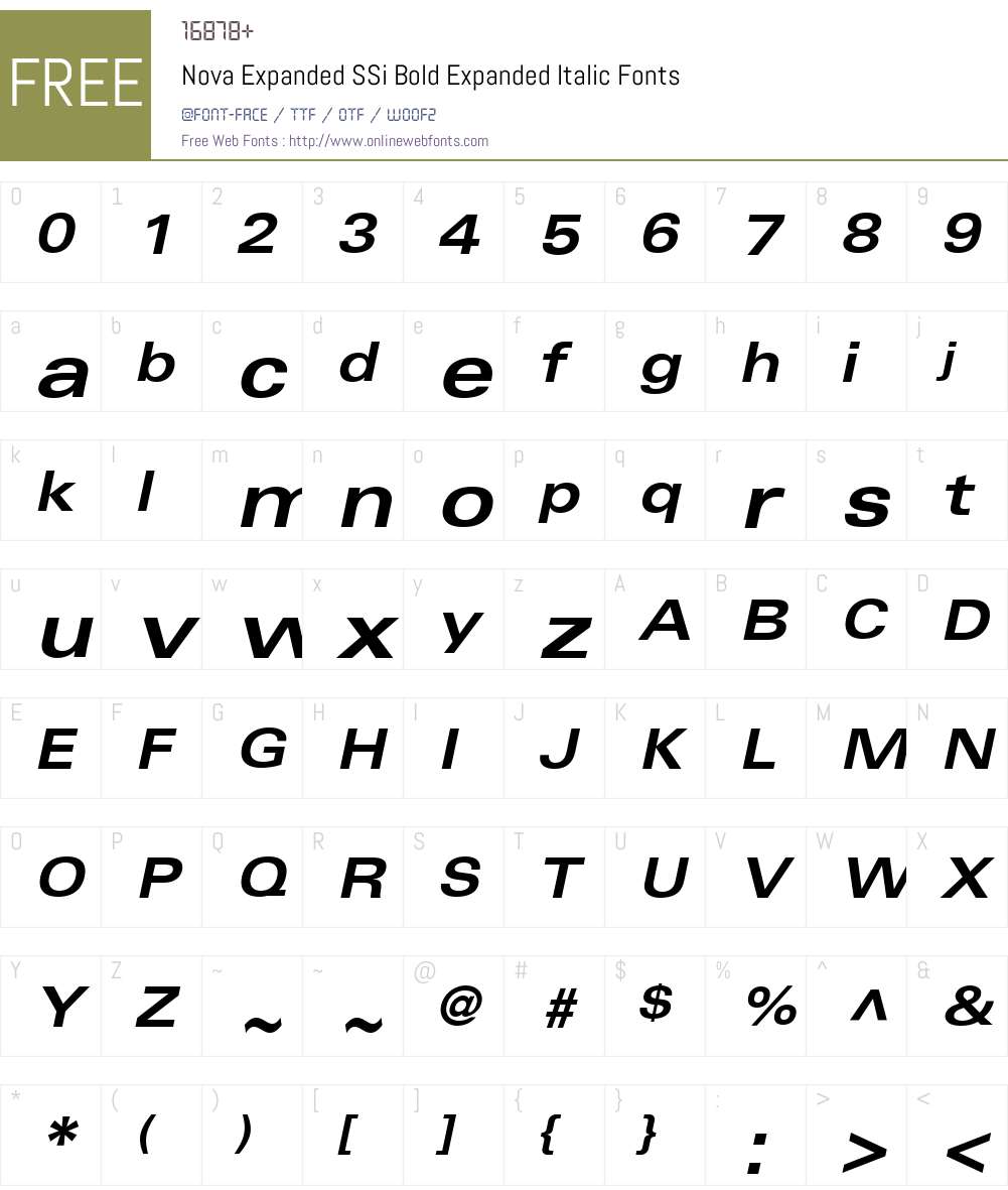 Nova Expanded SSi Font Screenshots