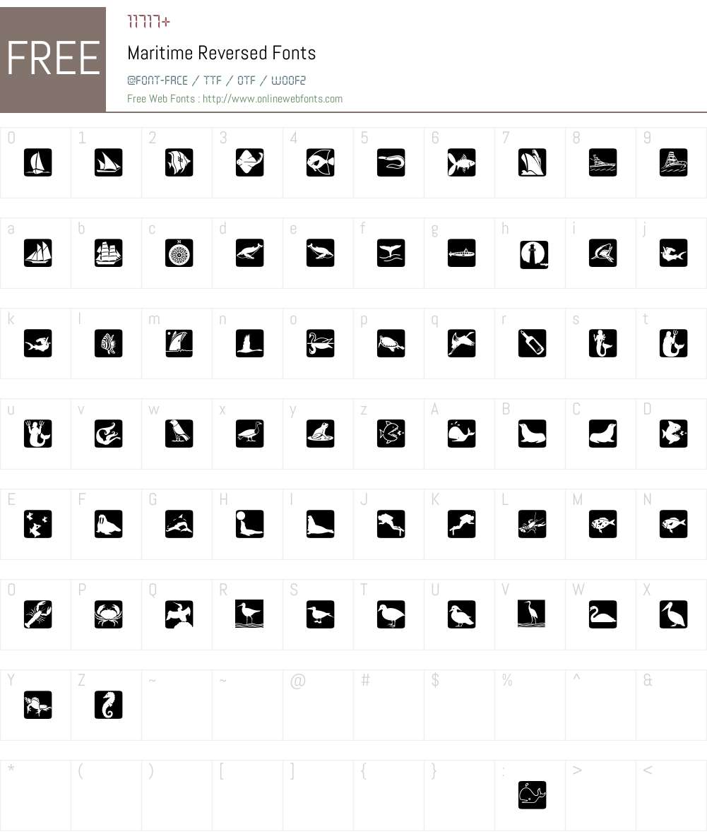 Maritime Reversed Font Screenshots