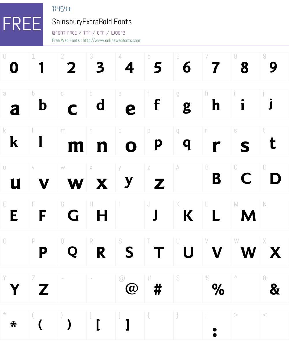 SainsburyExtraBold Font Screenshots
