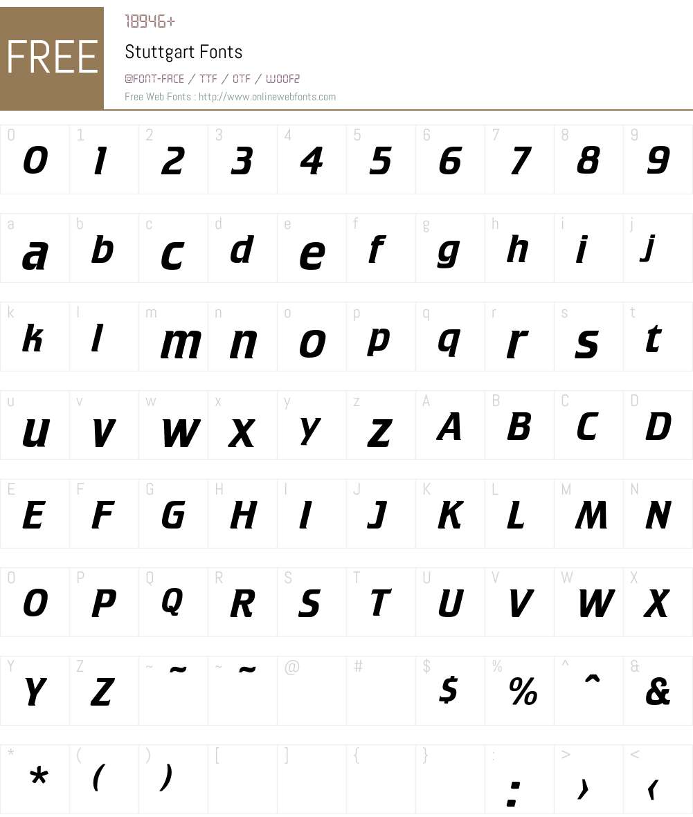 Stuttgart Font Screenshots