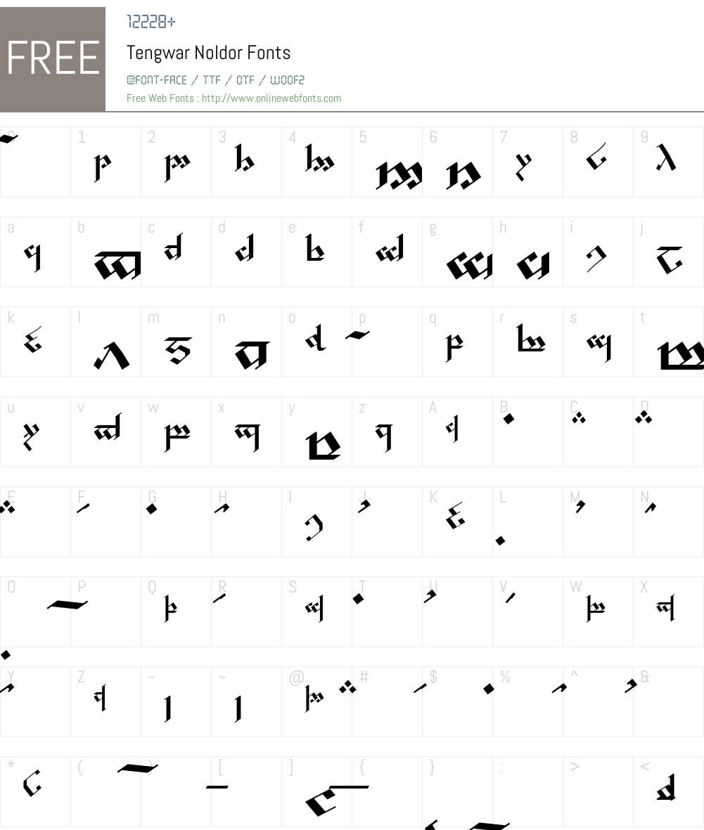 Tengwar Noldor Font Screenshots