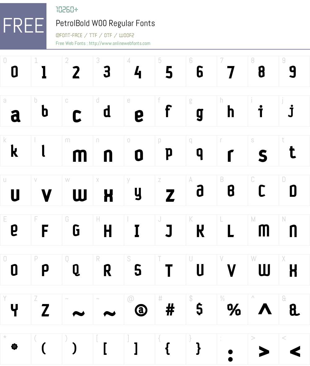 Petrol Font Screenshots