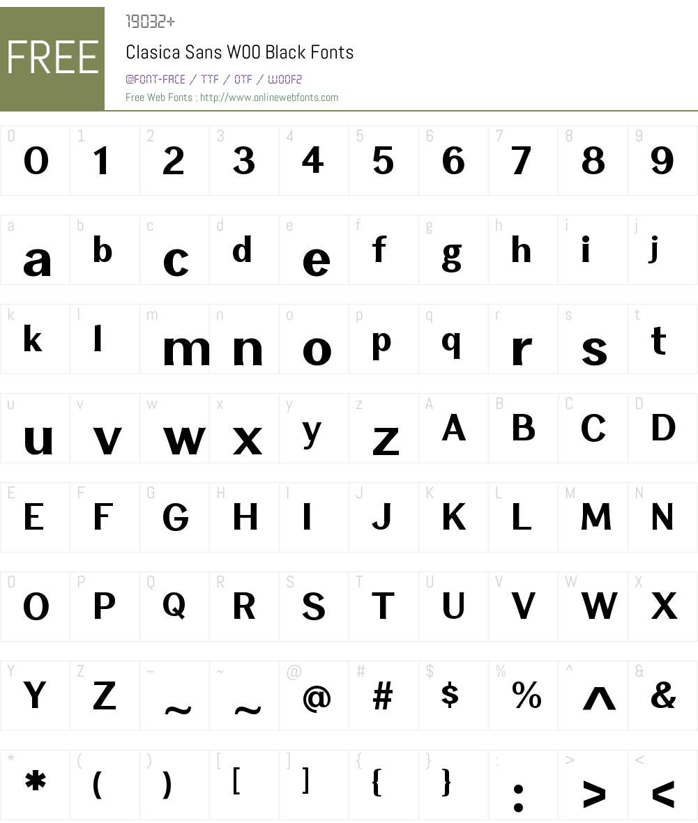 ClasicaSansW00-Black Font Screenshots