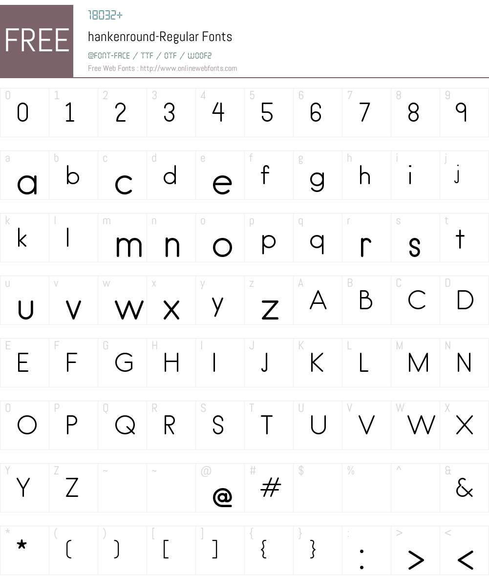 hanken round Font Screenshots