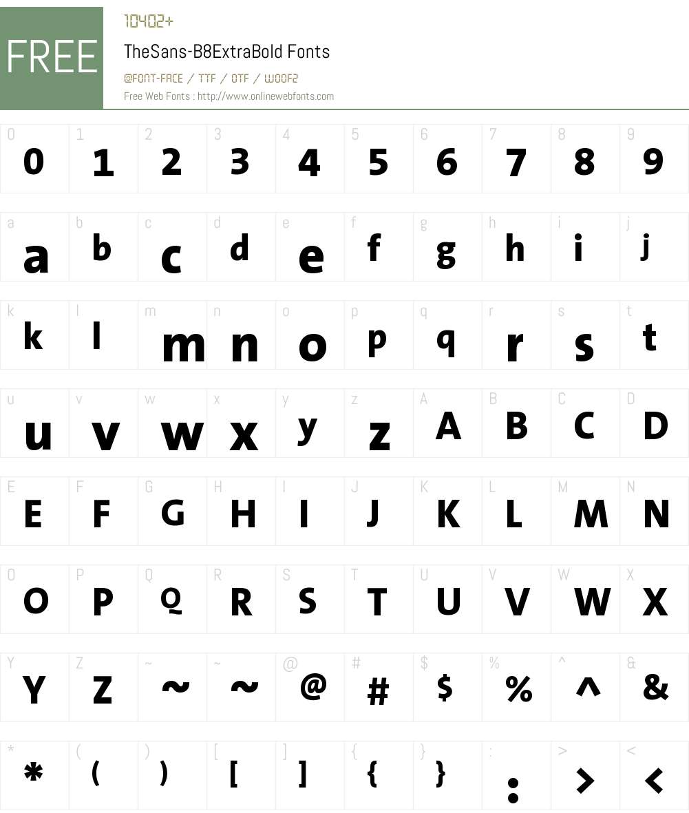 TheSans B8 ExtraBold Font Screenshots