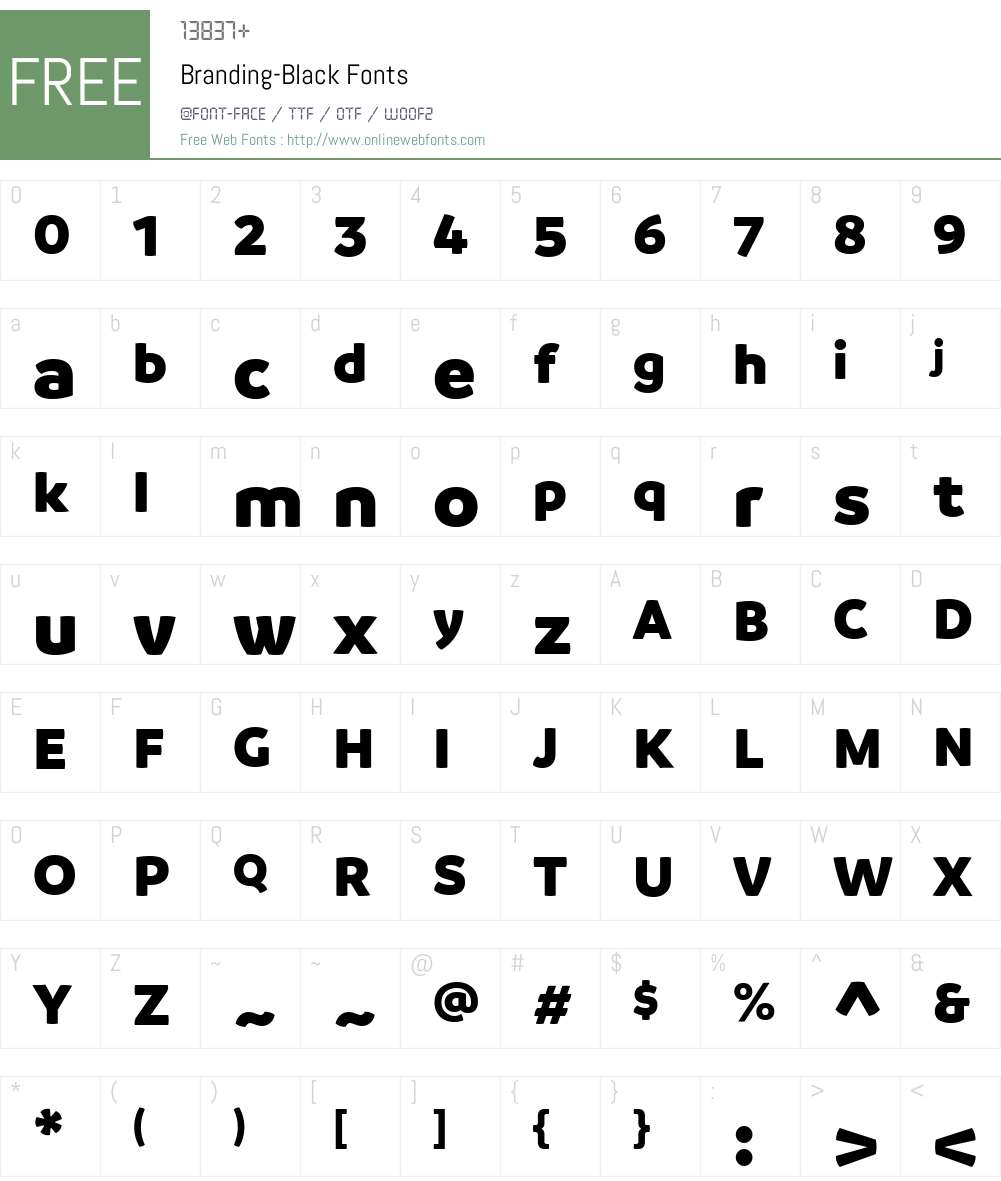 Branding-Black Font Screenshots