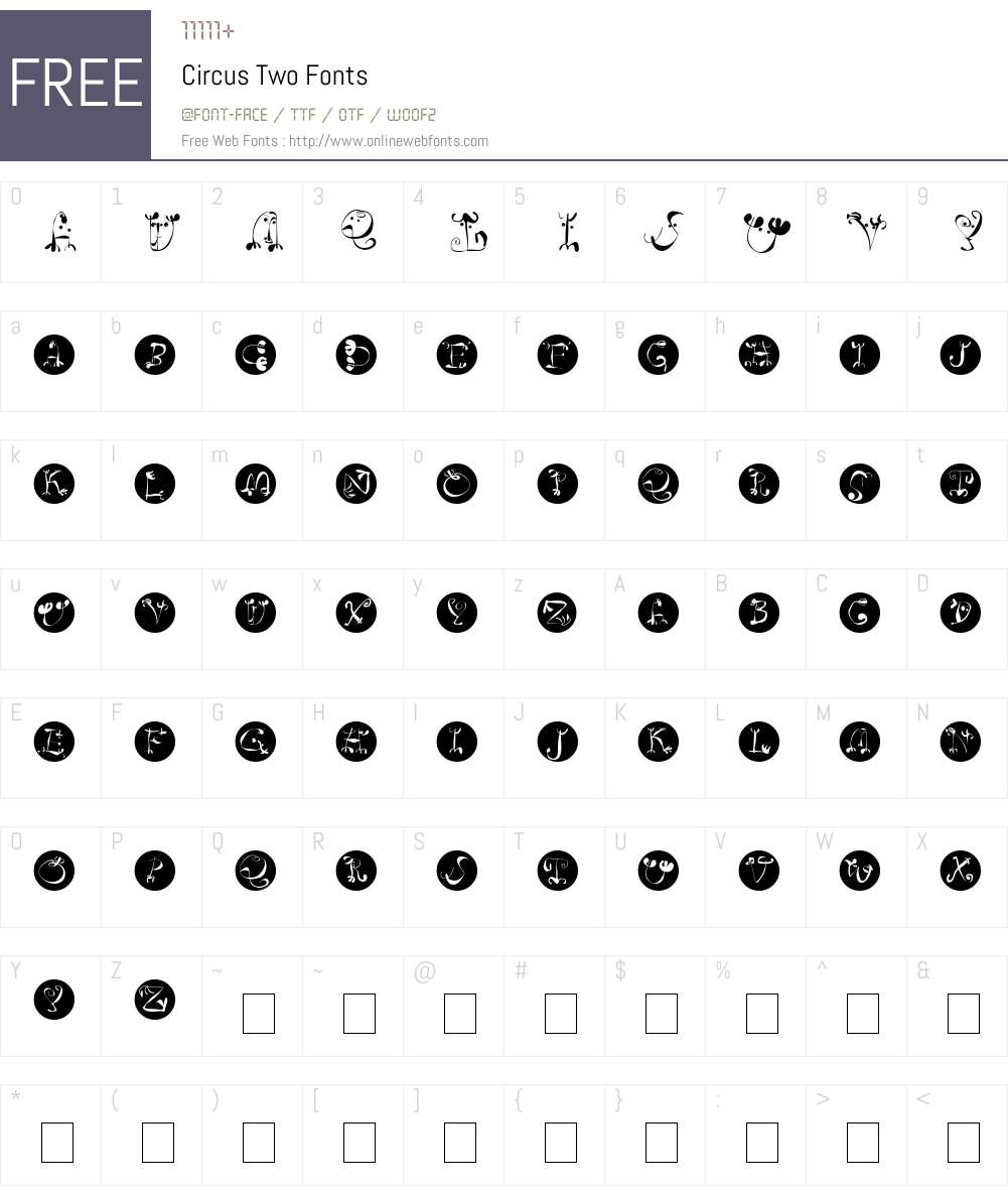 Circus Two Font Screenshots