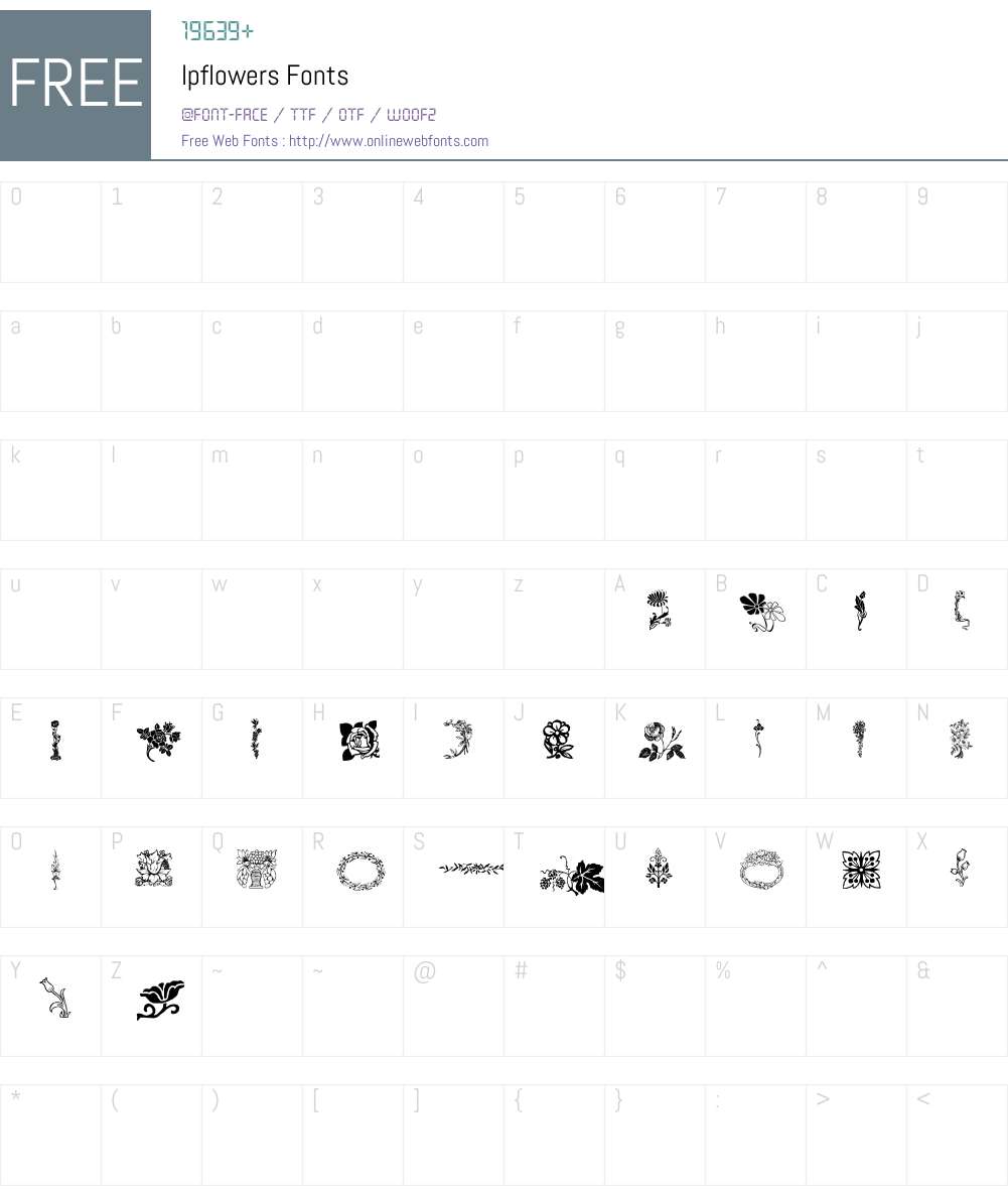 lpflowers Font Screenshots