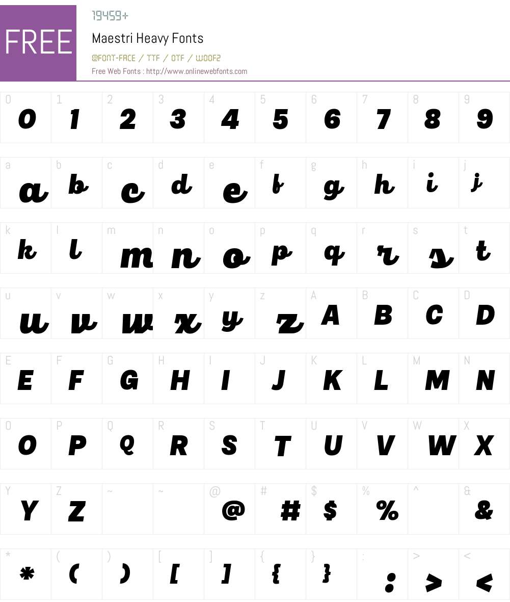 Maestri Font Screenshots