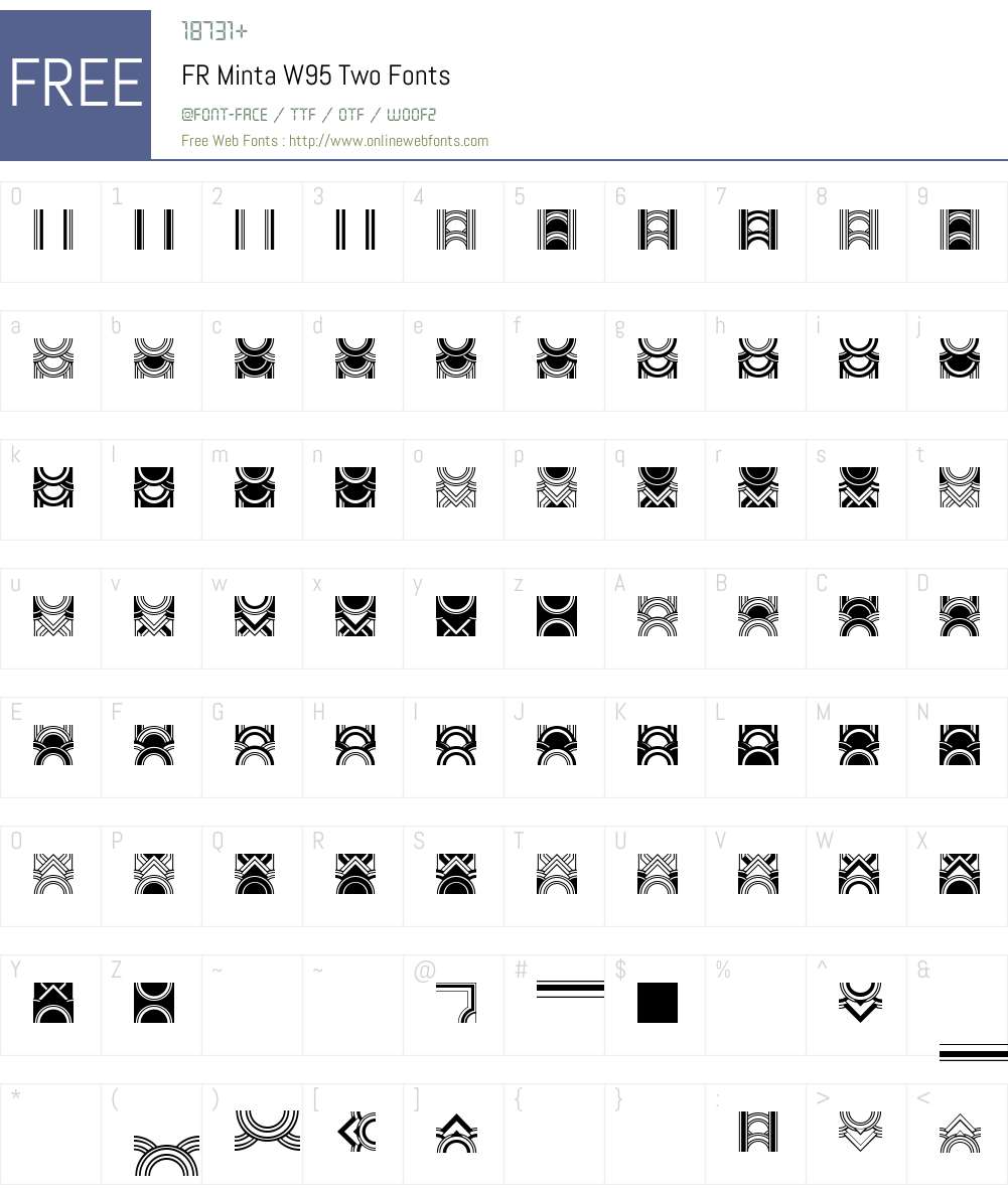 FRMintaW95-Two Font Screenshots
