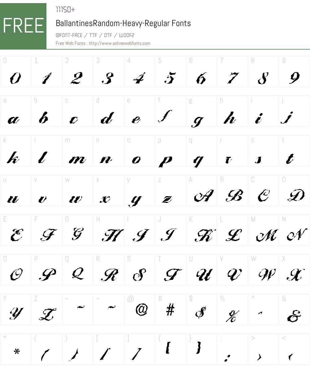 BallantinesRandom-Heavy Font Screenshots