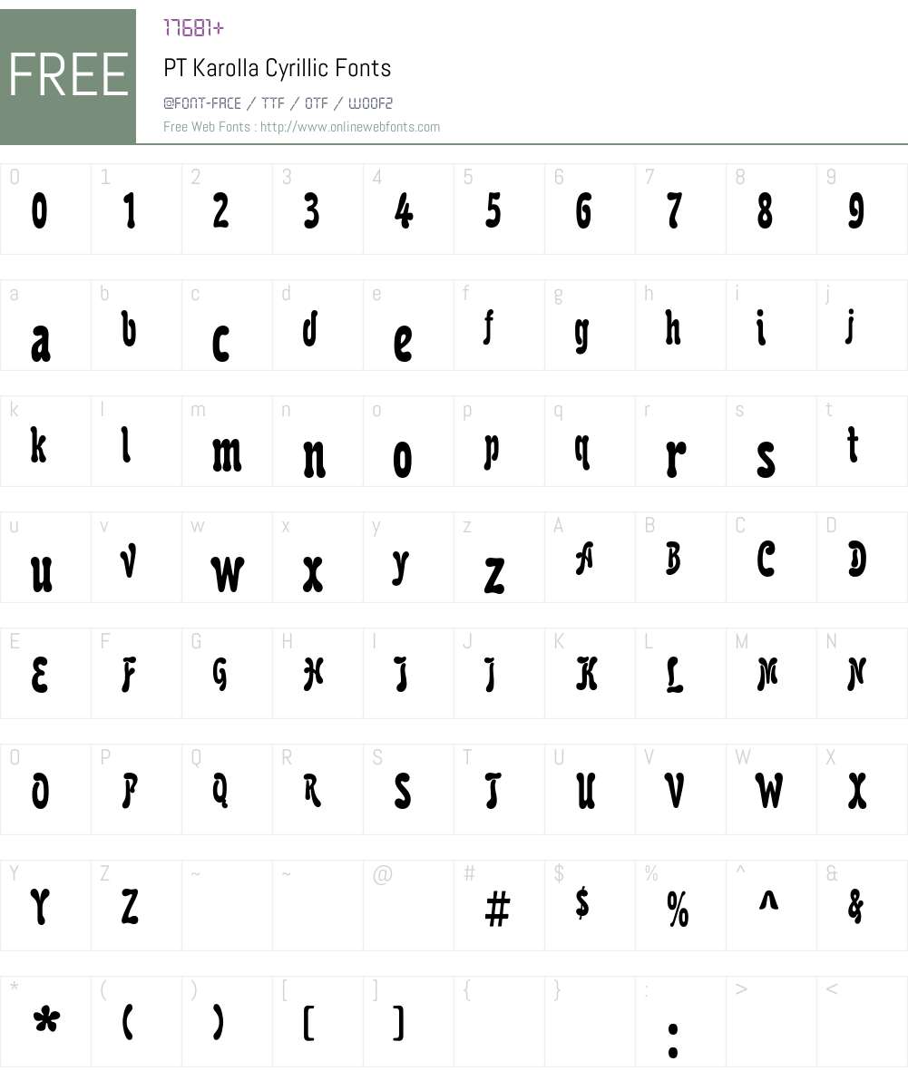 KarollaC Font Screenshots