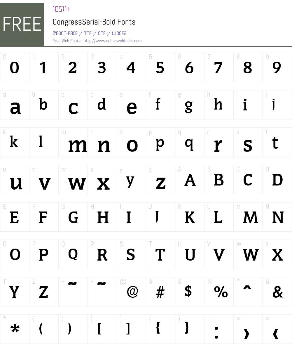 CongressSerial Font Screenshots