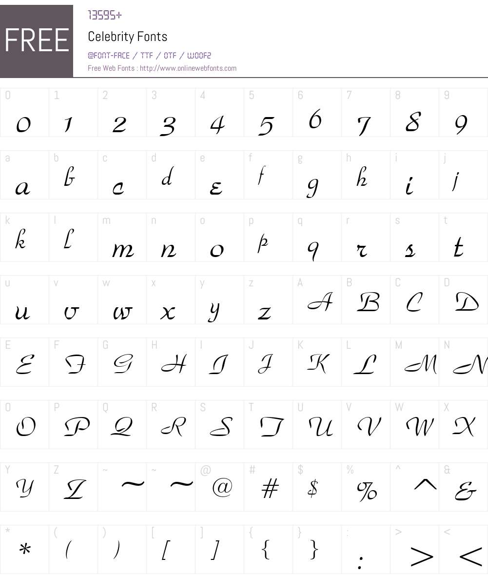 Celebrity Font Screenshots