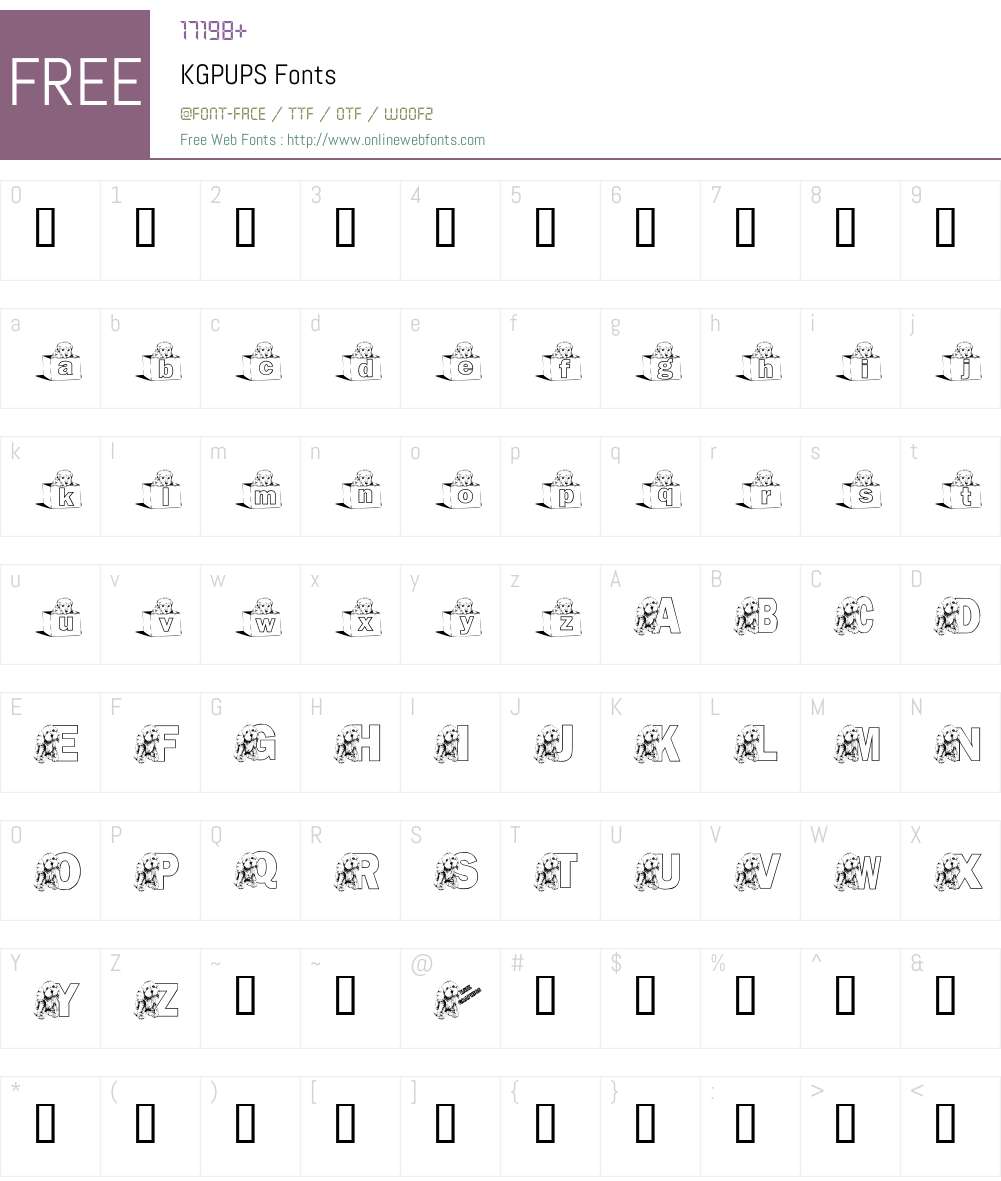 KGPUPS Font Screenshots