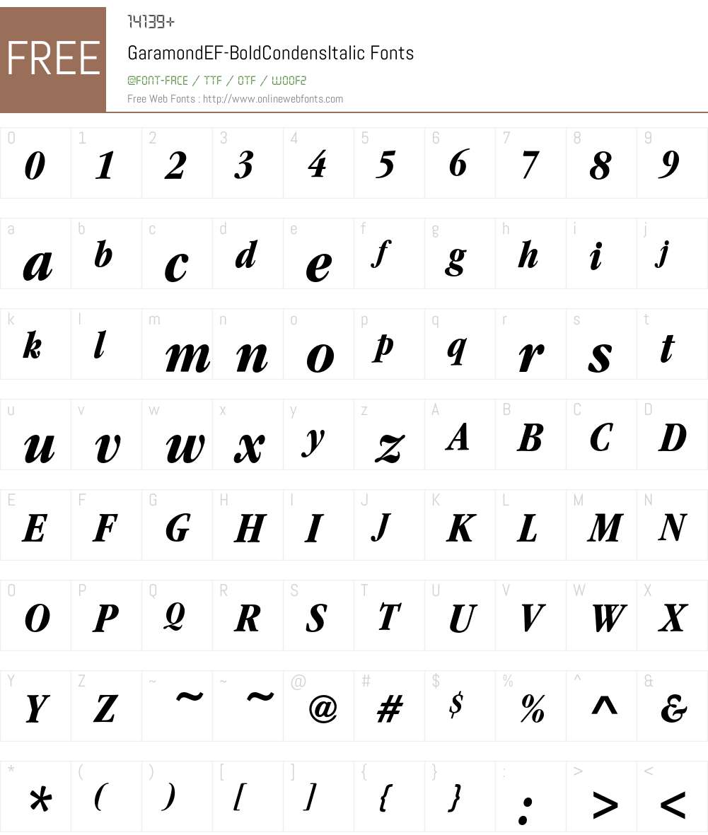 GaramondEF Font Screenshots