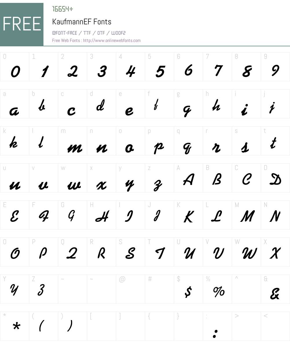 KaufmannEF Font Screenshots