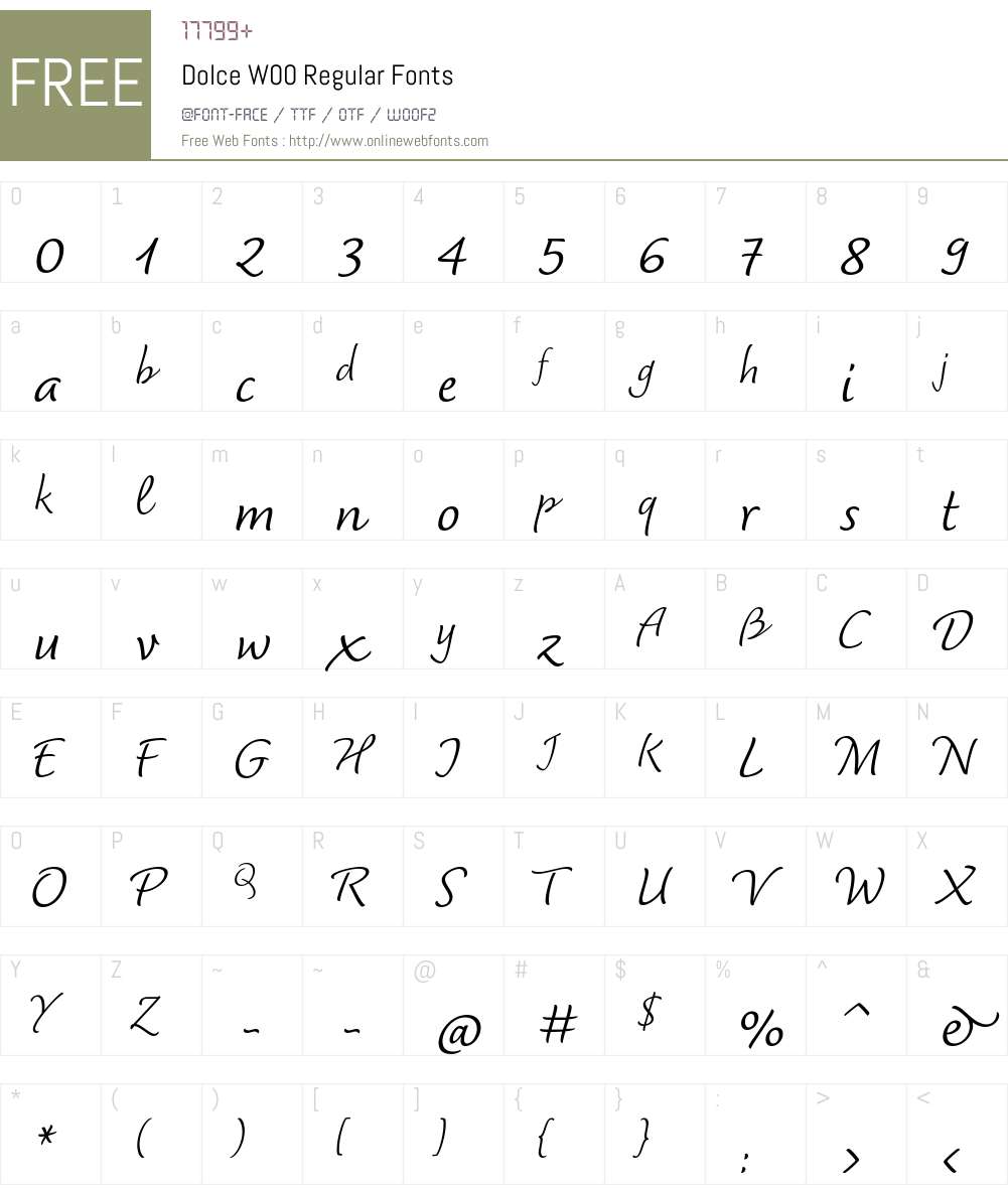 Dolce Font Screenshots