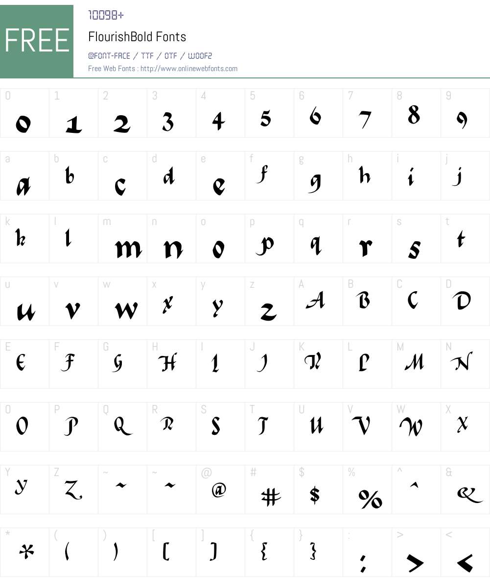 FlourishBold Font Screenshots