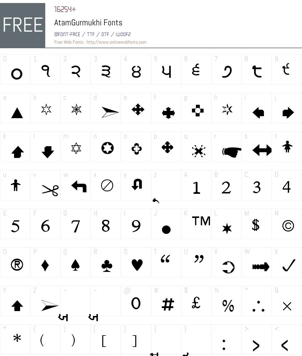AtamGurmukhi Font Screenshots