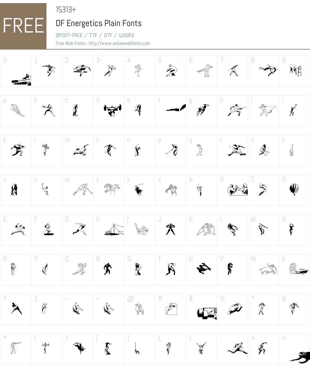 DF Energetics Font Screenshots