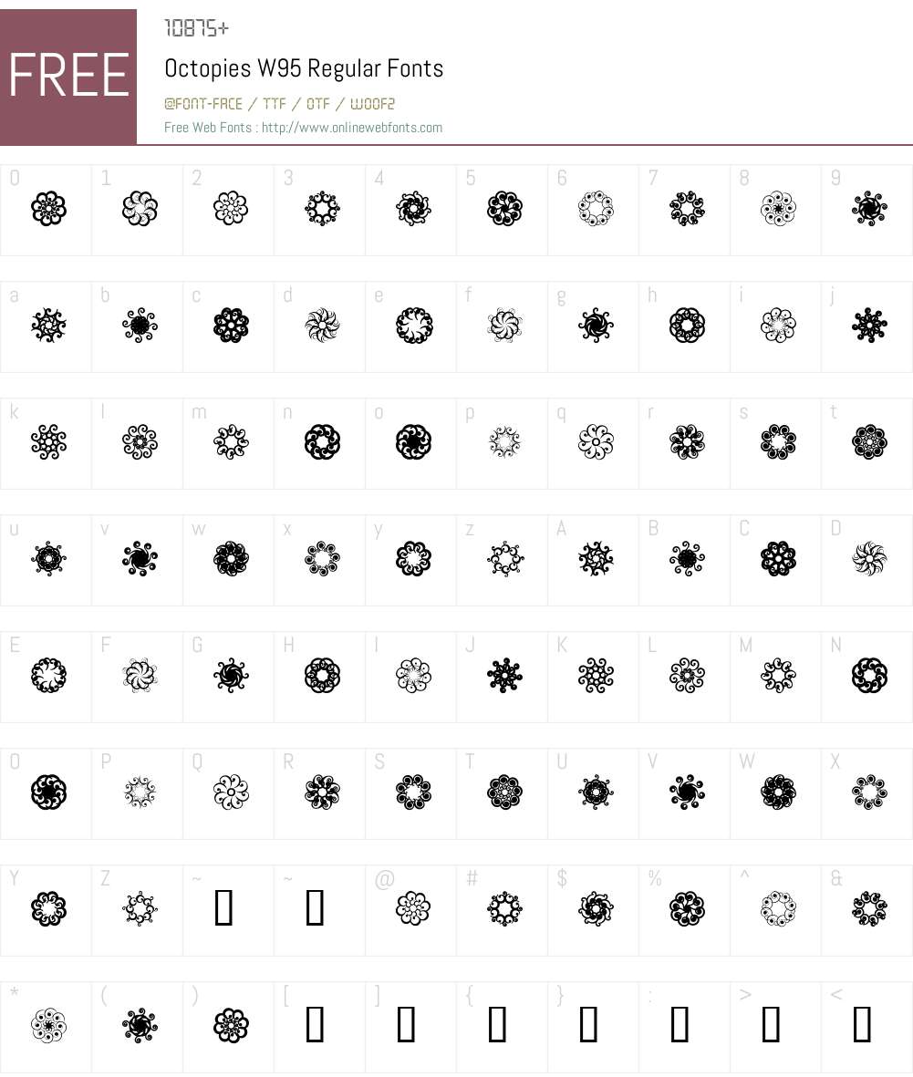 Octopies Font Screenshots