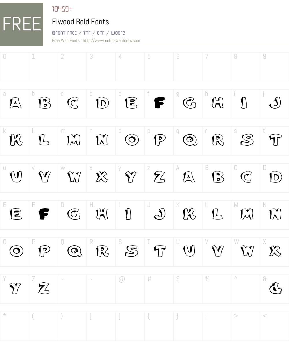 Elwood Font Screenshots