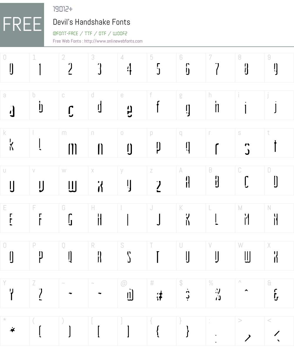 Devil's Handshake Font Screenshots