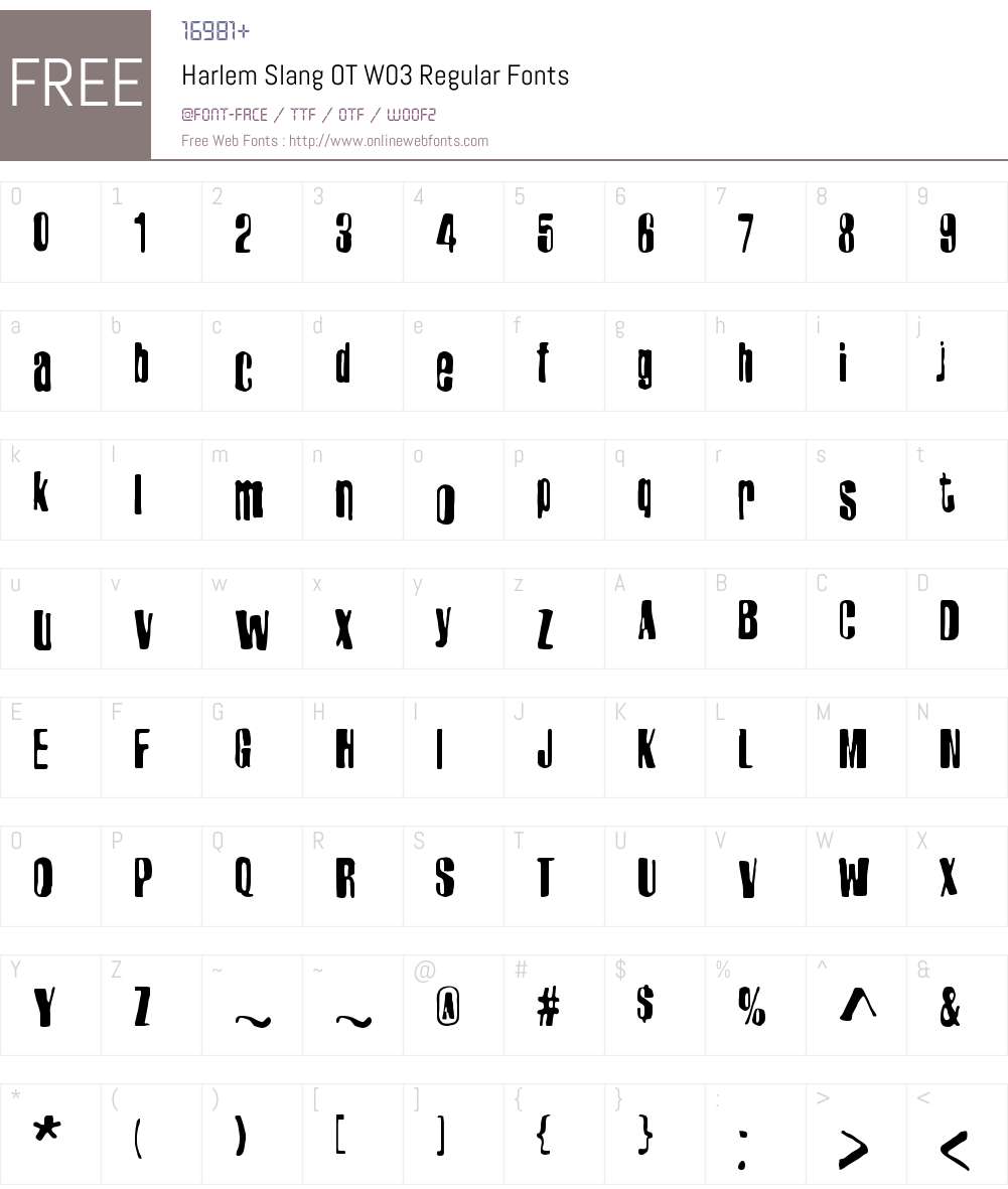 FF Harlem Font Screenshots