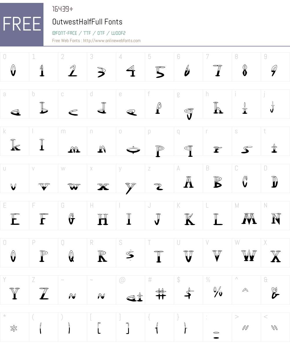 OutwestHalfFull Font Screenshots