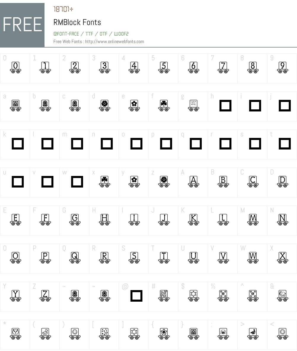 RMBlock Font Screenshots