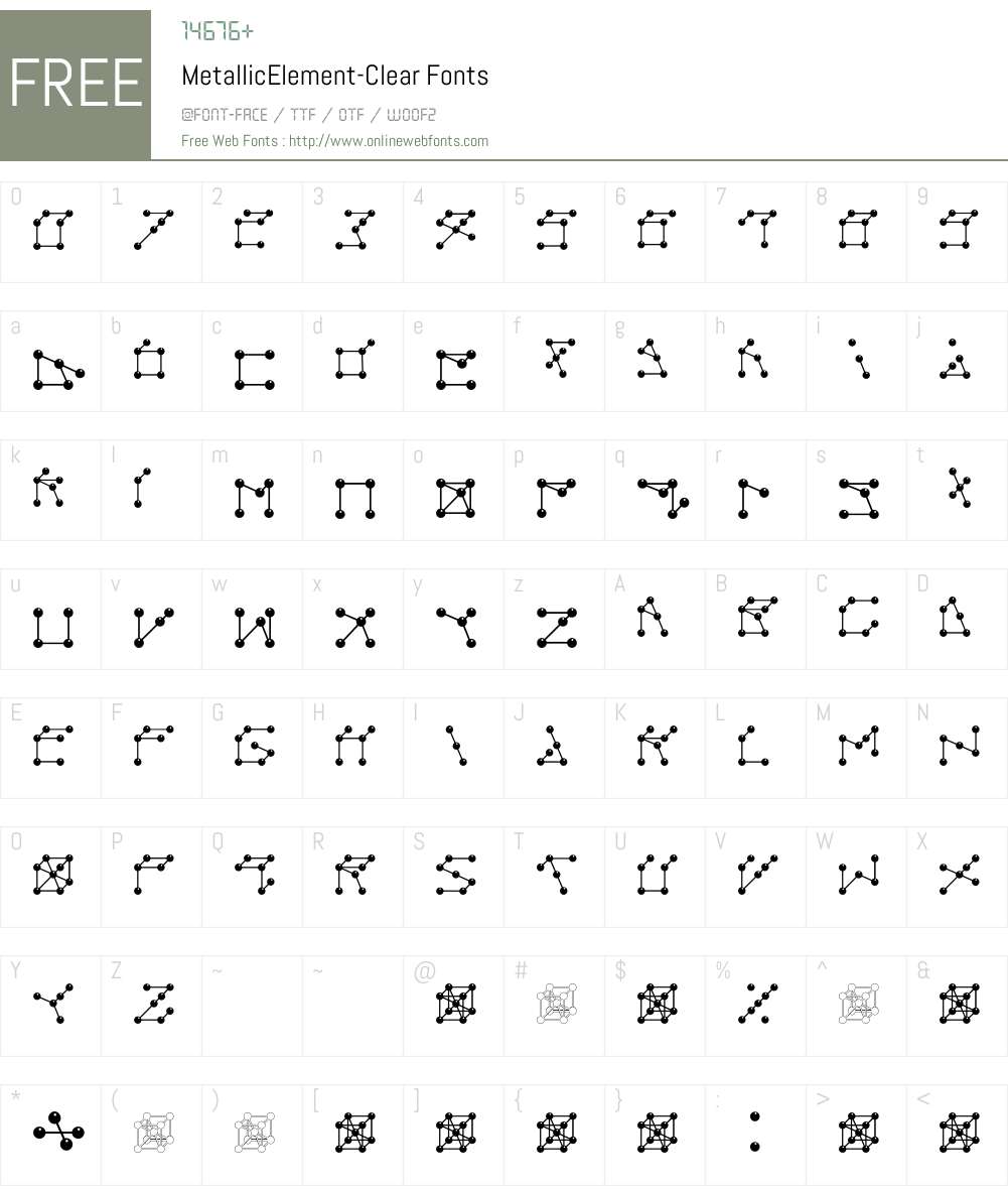 MetallicElement Font Screenshots
