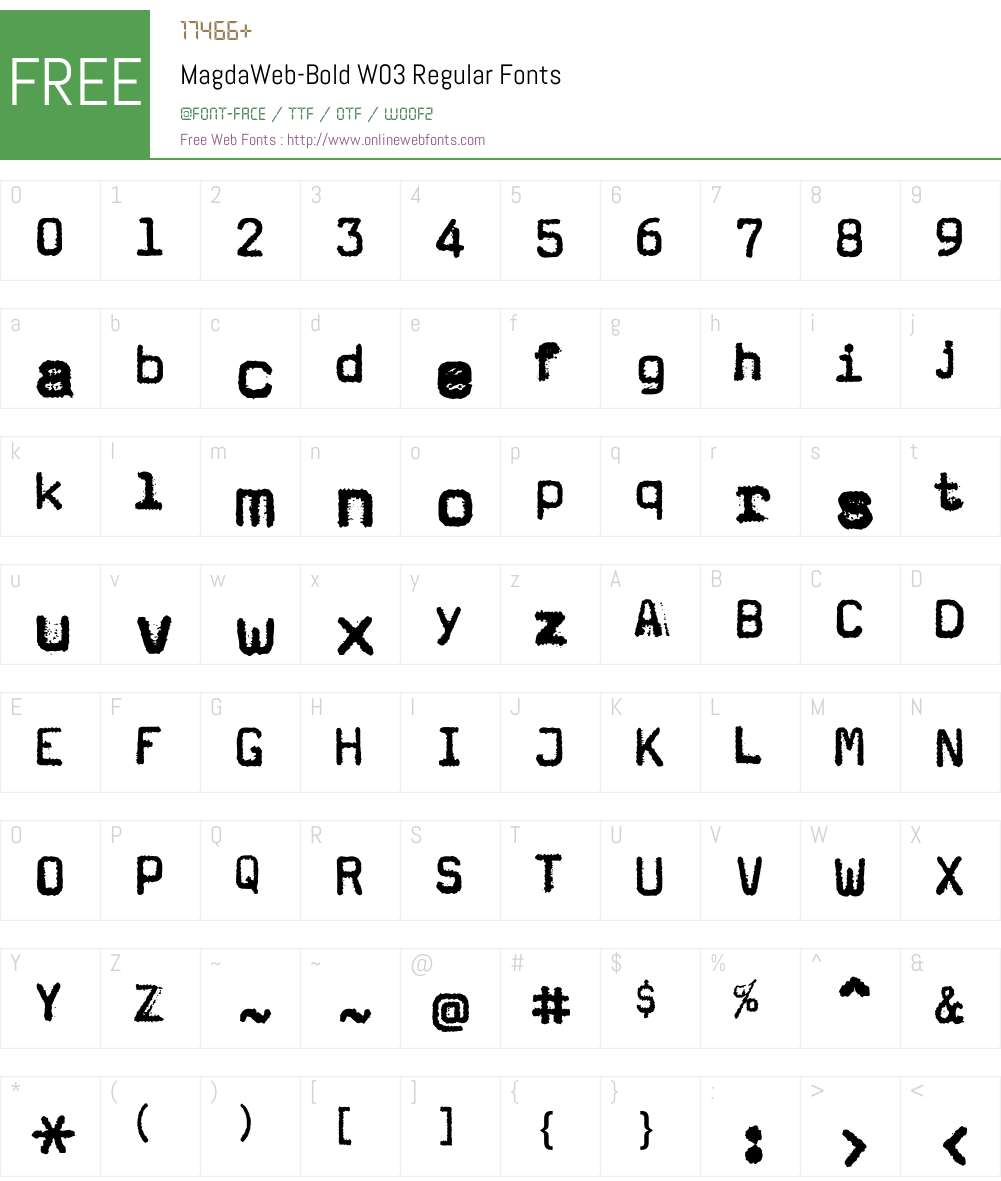 FF Magda Font Screenshots