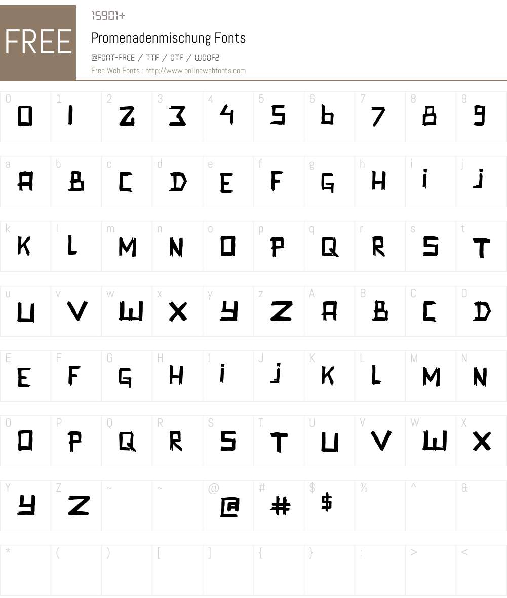 Promenadenmischung Font Screenshots