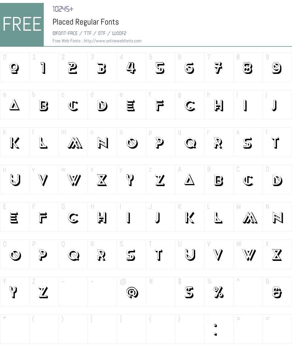 Placed 1.000 Fonts Free Download - OnlineWebFonts.COM