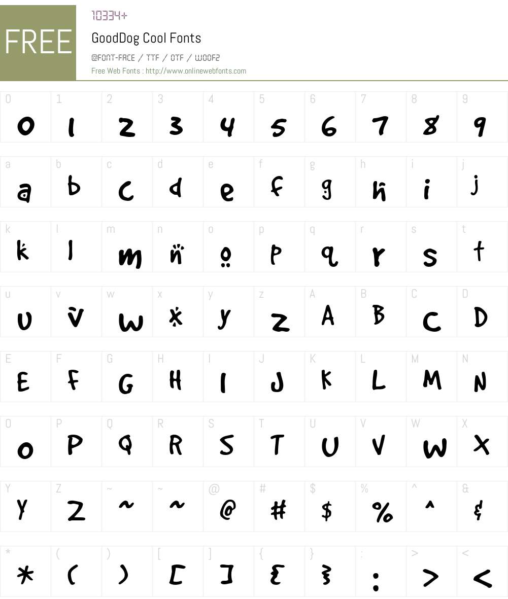 GoodDog Cool Font Screenshots