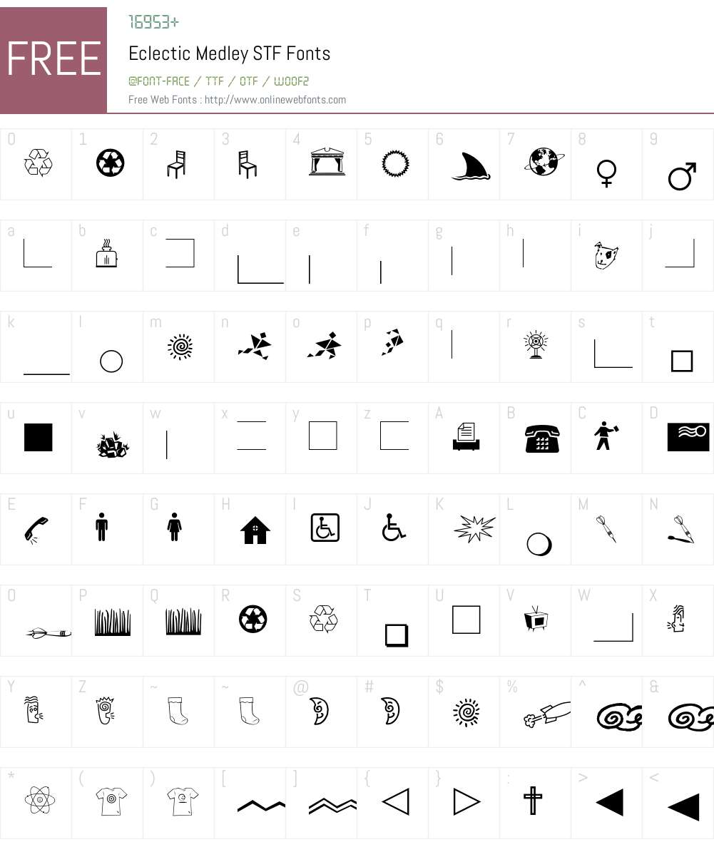 Eclectic Medley STF Font Screenshots