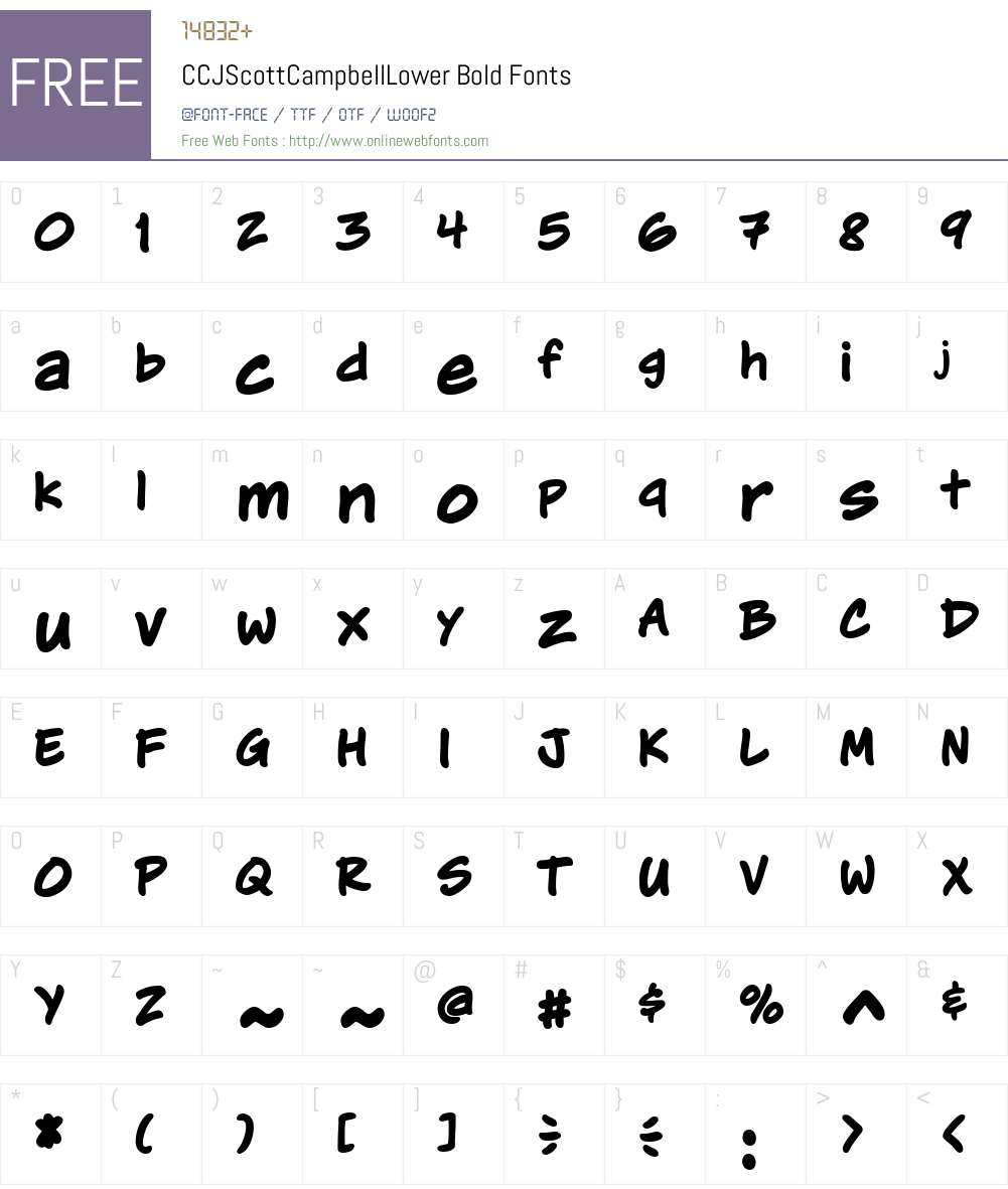 CCJScottCampbellLower-Bold Font Screenshots