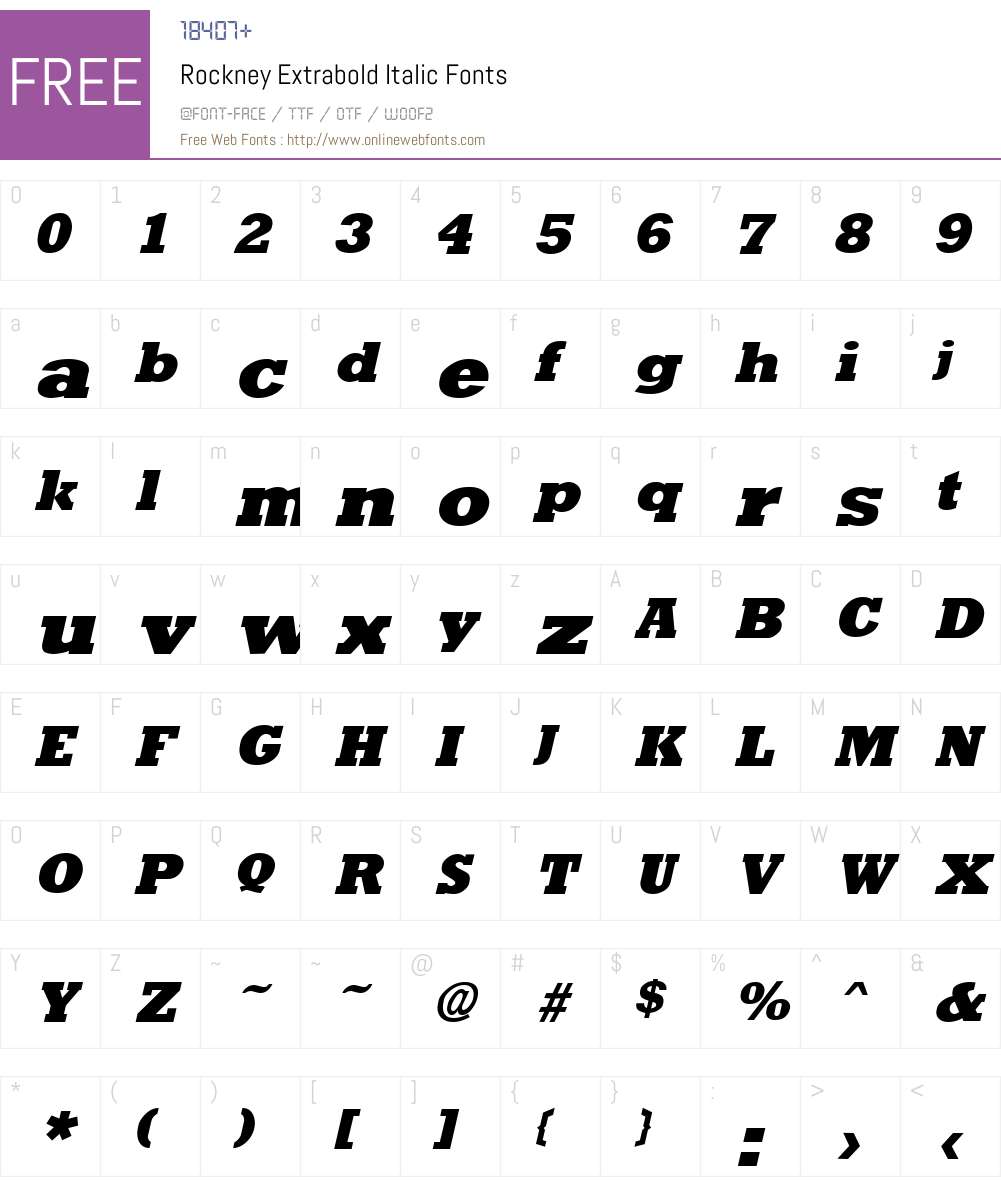 Rockney Extrabold Font Screenshots