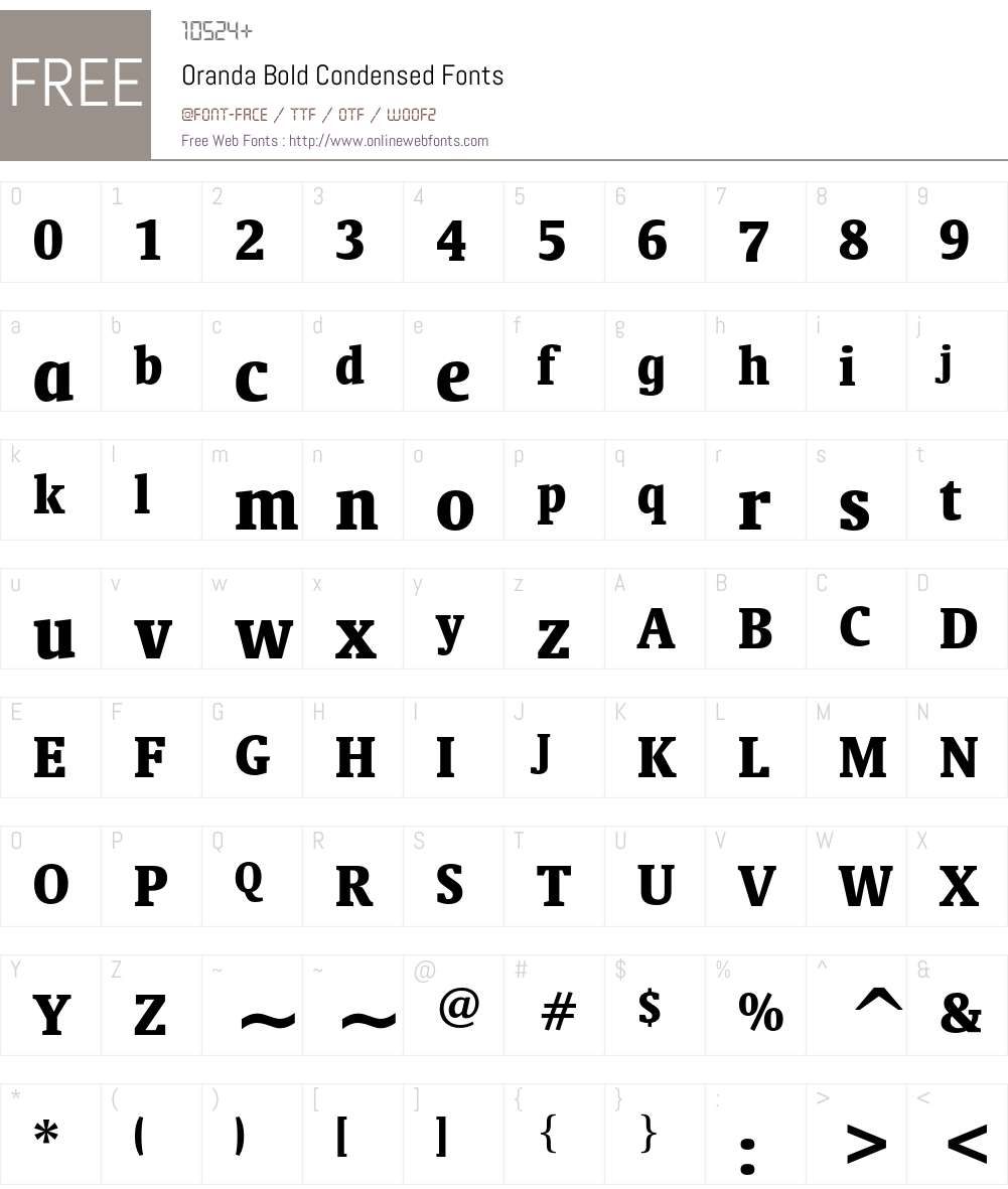 Oranda Font Screenshots