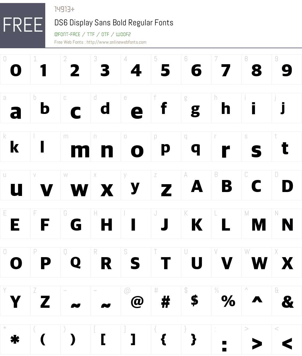 DS6 Display Sans Bold Font Screenshots