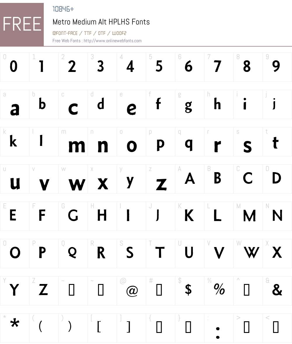 Metro Medium Alt Font Screenshots