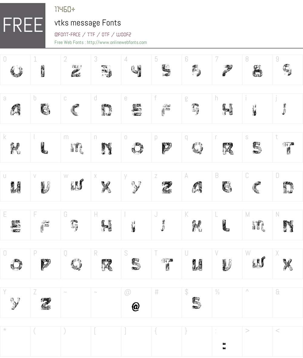 vtks message Font Screenshots