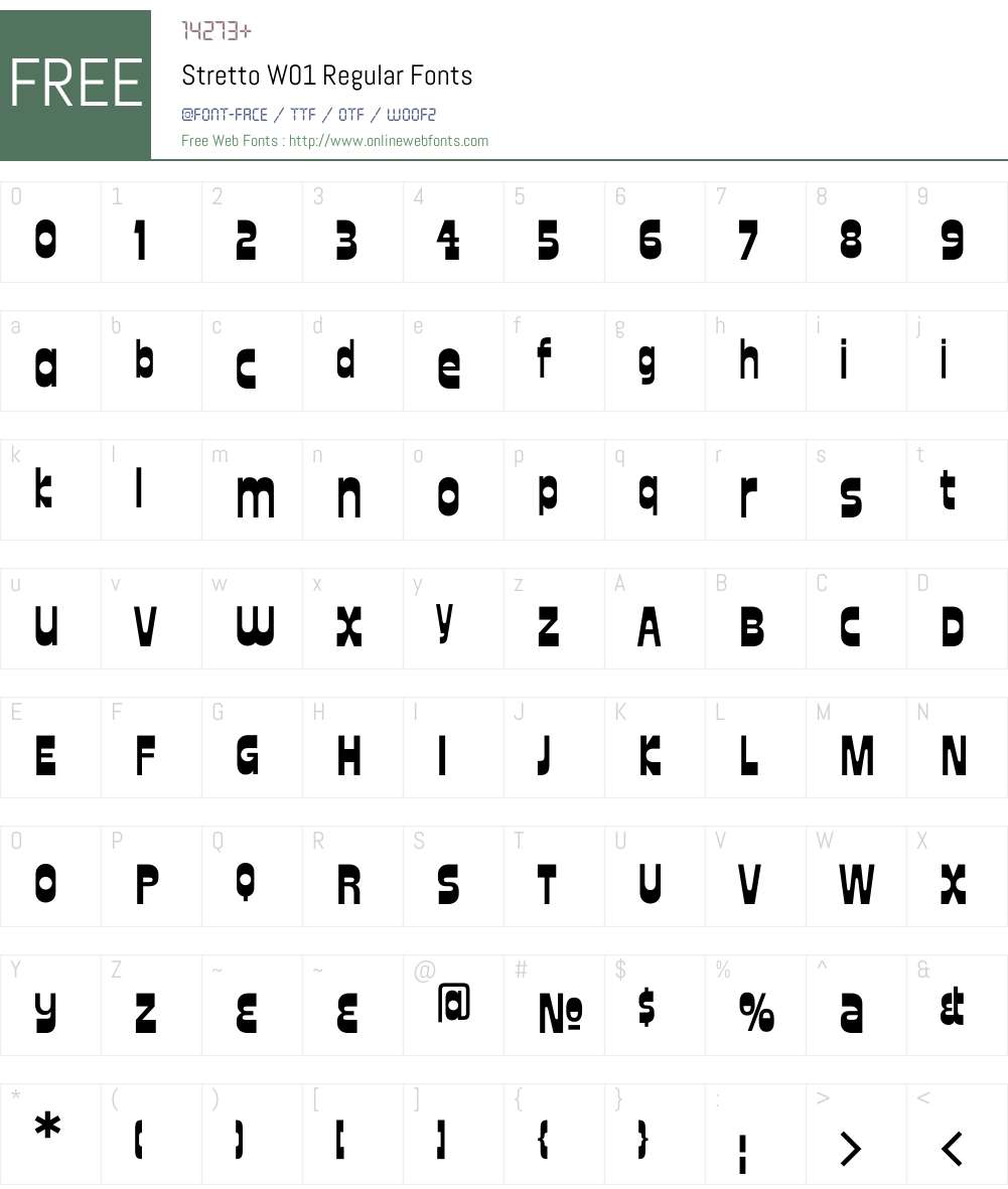 StrettoW01-Regular Font Screenshots