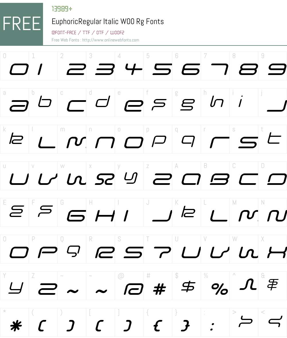Euphoric Font Screenshots