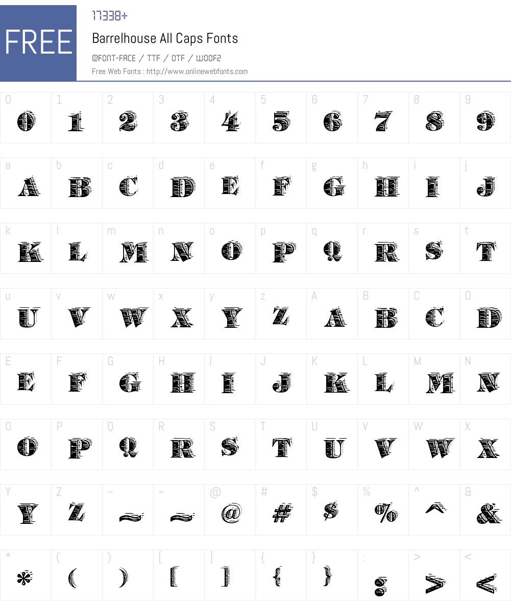 Barrelhouse All Caps Font Screenshots