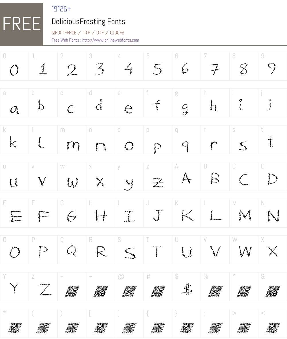DeliciousFrosting Font Screenshots